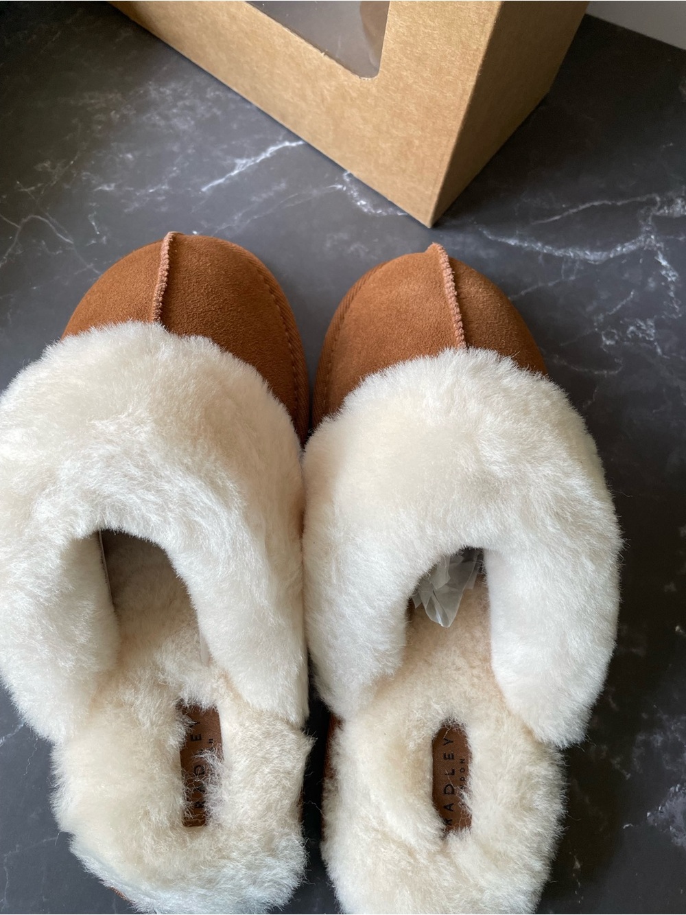 Radley London Chelsea Creek 2.0 Shearling Mule Women’s Slipper Size 8 in Tan